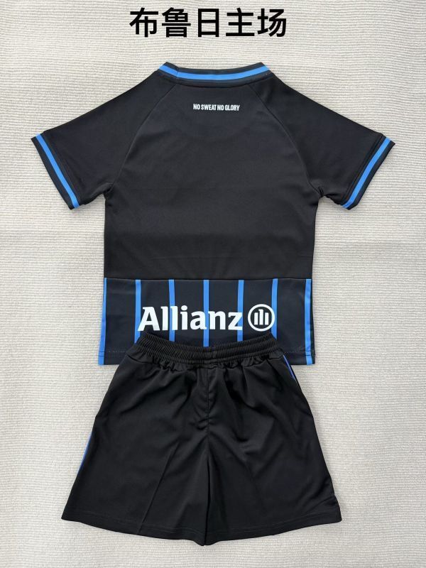 Youth Uniform Kids Kit 2025-2026 Brugge Home Soccer Jersey Shorts Child Football Set