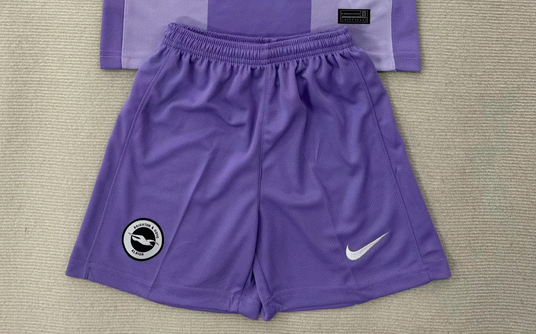 Fan Version 2025-2026 Brighton Away Purple Soccer Shorts Football Shorts