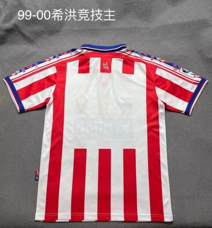 with LFP Patch Retro Jersey 1999-2000 Sporting Gijon Home Soccer Jersey Vintage Football Shirt