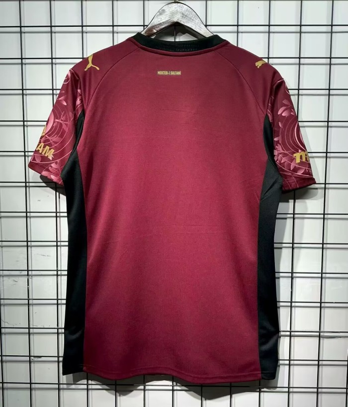 with Sponor Logo Fan Version 2025-2026 Galatasaray Third Away Red Soccer Jersey Football Shirt