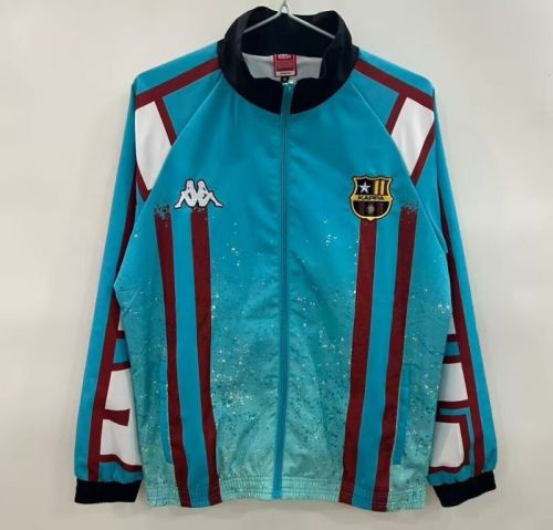 Retro Model Barcelona 9 BARCA Blue Soccer Windbreaker Jacket Football Jacket