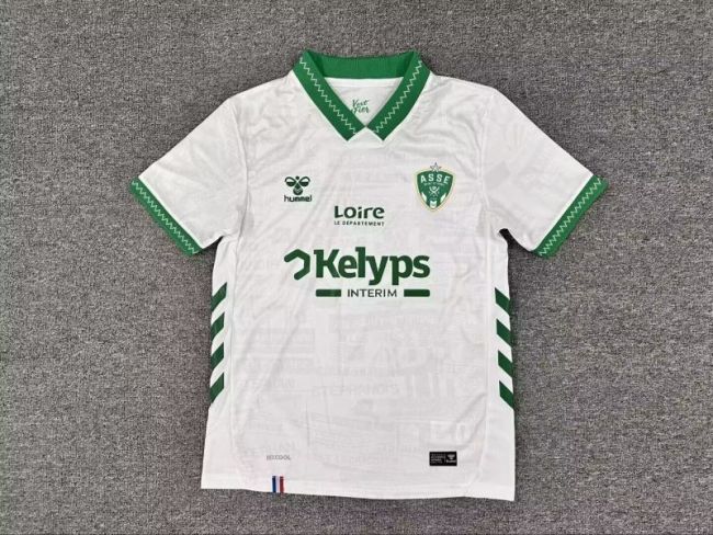 Fan Version 2025-2026 Saint-Étienne Away White Soccer Jersey Football Shirt
