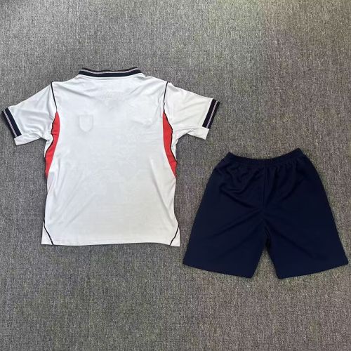 Youth Uniform Kids Kit England 2026 Home Soccer Jersey Shorts Child Football Set