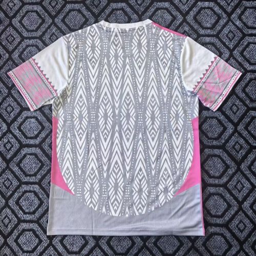 Fan Version 2026 Mexico Grey/White/Pink Soccer Jersey Football Shirt