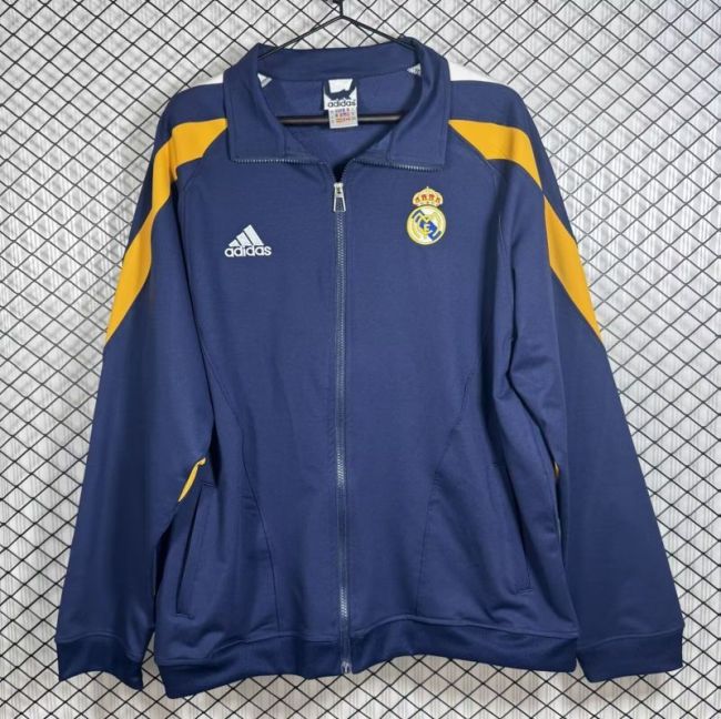 Retro Jacket 1998-1999 Real Madrid Dark Blue Soccer Jacket Vintage Football Jacket