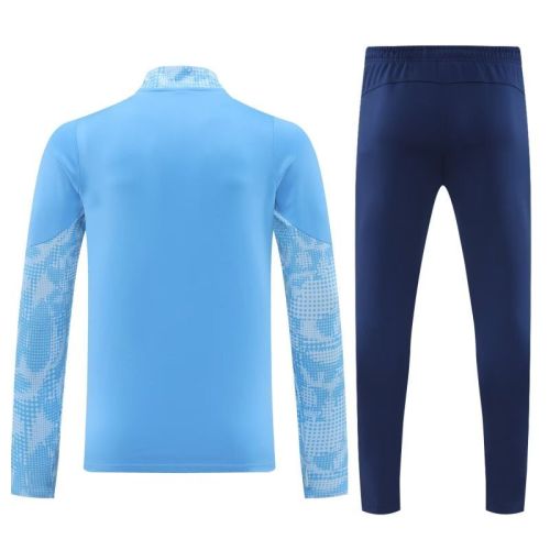 2025-2026 Manchester City Blue Soccer Training Sweater and Pants Football Kit