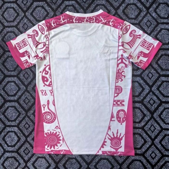 Fan Version 2026 Mexico White/Pink Soccer Jersey Football Shirt