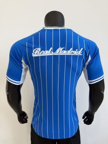 Player Version 2025-2026 Real Madrid Blue USpack Baseball Jersey MLB Shirt