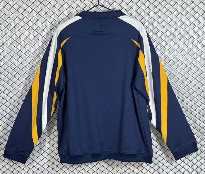 Retro Jacket 1998-1999 Real Madrid Dark Blue Soccer Jacket Vintage Football Jacket