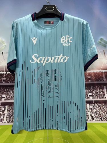 with Coppa Italia Patch Fan Version 2025-2026 Bologna Third Away Green Soccer Jersey Football Shirt