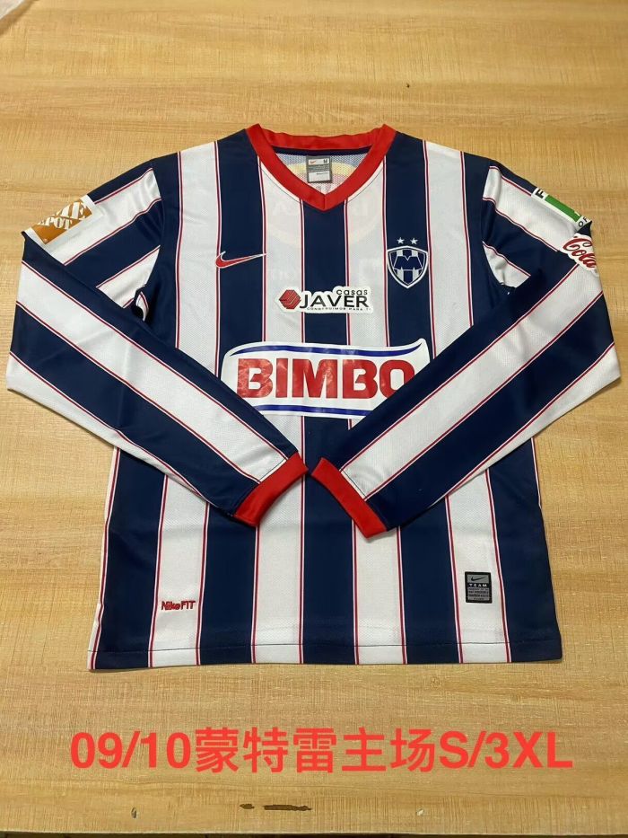 Long Sleeve Retro Jersey 2009-2010 Monterrey Home Soccer Jersey Vintage Football Shirt