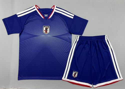 Youth Uniform Kids Kit 2026 Japan Home Soccer Jersey Shorts Child Football Set