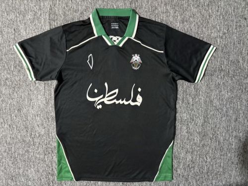 Fans Version 2025-2026 Club Deportivo Palestino Black/Green Soccer Jersey Palestinian Football Shirt