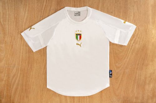 Retro Jersey 2004 Italy Away White Soccer Jersey Vintage Football Shirt