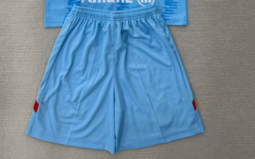 Fan Version 2025-2026 Brugge Third Away Light Blue Soccer Shorts Football Shorts