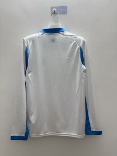 Long Sleeve 2025-2026 Olympique de Marseille Home Soccer Jersey White Football Shirt