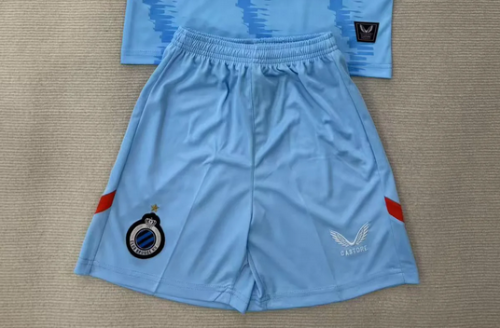 Fan Version 2025-2026 Brugge Third Away Light Blue Soccer Shorts Football Shorts
