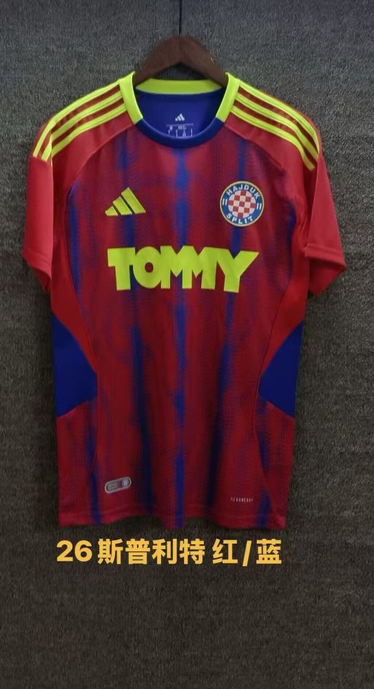 Fan Version 2025-2026 Hajduk Split Home Soccer Jersey Football Shirt