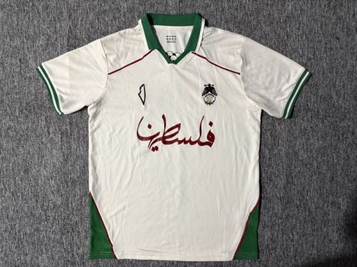 Fans Version 2025-2026 Club Deportivo Palestino White/Green Soccer Jersey Palestinian Football Shirt