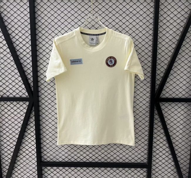 Fan Version 2025-2026 Aston Villa Cotton Football Shirt Soccer Jersey