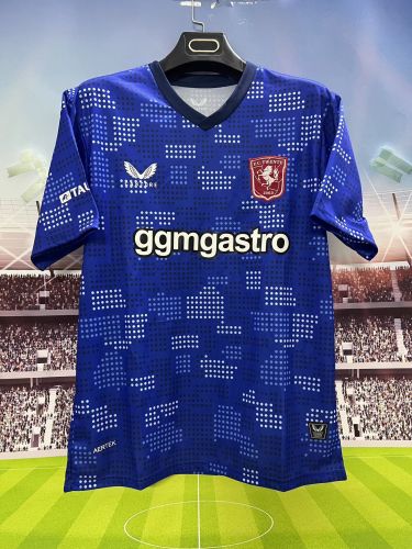 Fan Version 2025-2026 FC Twente Away Blue Soccer Jersey Football Shirt