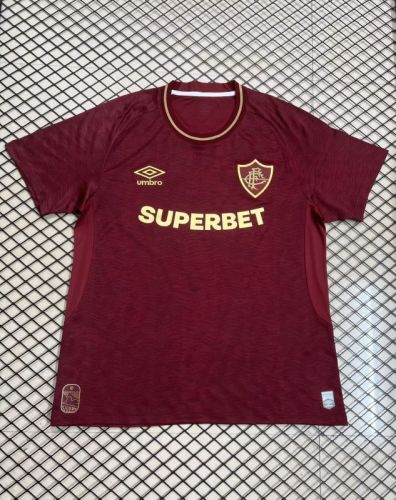 Fan Version 2025-2026 Fluminense Third Away Red Soccer Jersey Football Shirt