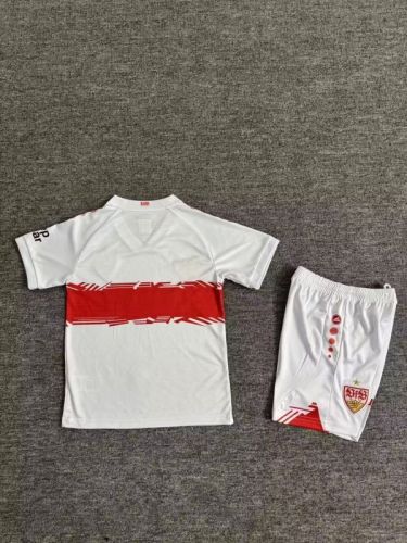 Youth Uniform Kids Kit 2025-2026 Stuttgart Home Soccer Jersey Shorts Horona Child Football Set