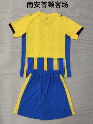 Youth Uniform Kids Kit 2025-2026 Southampton Away Soccer Jersey Shorts Child Football Set