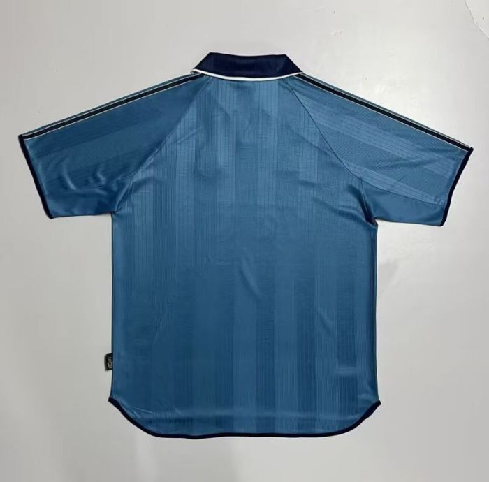 Retro Jersey 1999-2001 Real Madrid Third Away Blue Soccer Jersey Vintage Real Camisetas de Futbol