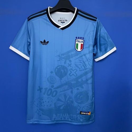 Fan Version 2025-2026 Italy Game Version Blue Soccer Jersey Football Shirt