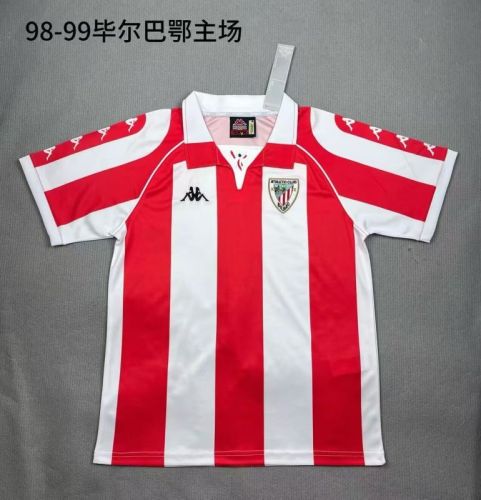 Retro Jersey 1998-1999 Athletic Bilbao Home Soccer Jersey Vintage Football Shirt