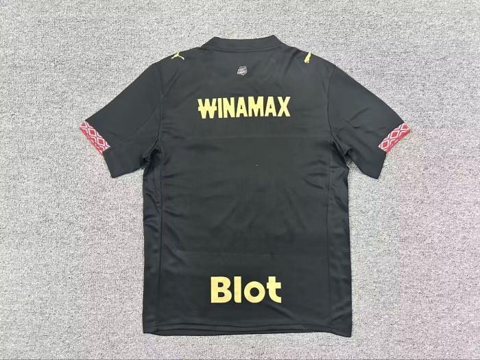Fan Version 2025-2026 Stade Rennais Third Away Black Soccer Jersey Football Shirt