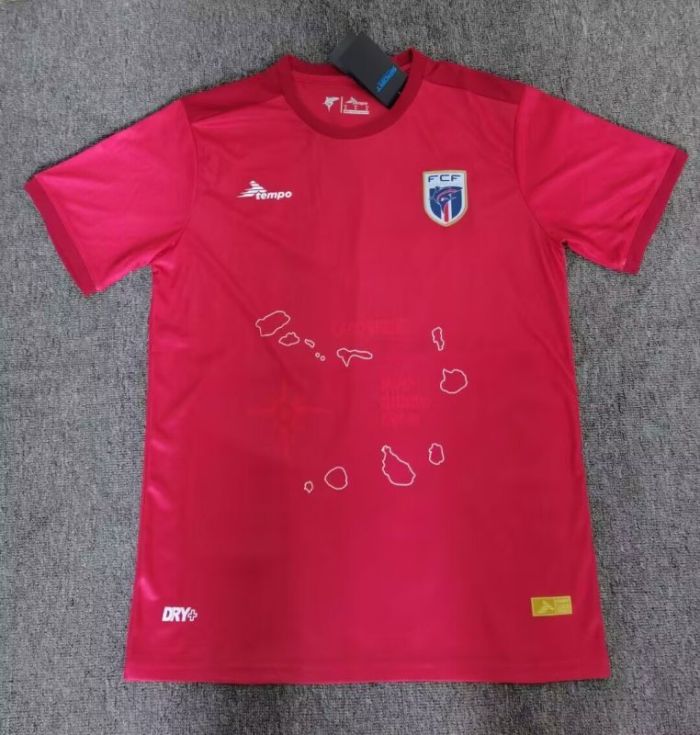 Fans Version 2025-2026 Cape Verde Third Away Red Soccer Jersey Football Shirt