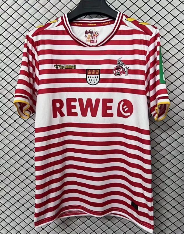 Fans Version 2025-2026 1. FC Köln Red/White Special Edition Soccer Jersey Koln Fooball Shirt