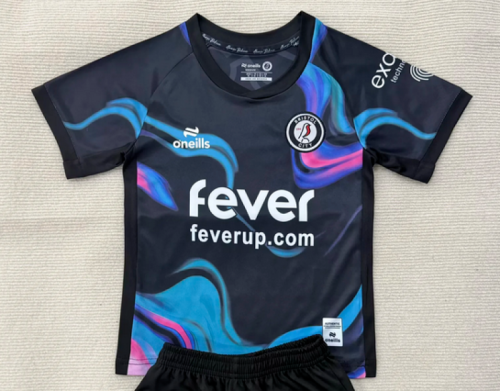 Fans Version 2025-2026 Bristol City Third Away Black Soccer Jersey Football Shirt