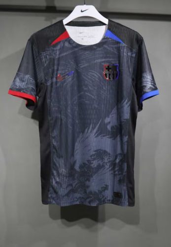 Barca Camisetas de Futbol Player Version 2025-2026 Barcelona Black Dragon Version Soccer Jersey