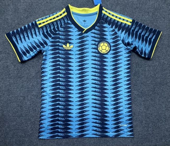 Fan Version 2026 Colombia Away Blue Soccer Jersey Camisetas de Futbol