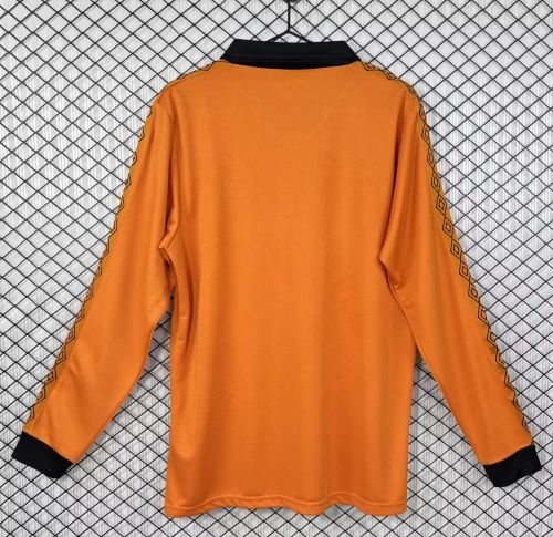 Long Sleeve Retro Jersey 1980-1981 Wolves Jersey Wolverhampton Wanderers Home Football Shirt Soccer Jersey