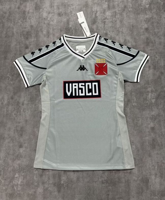 Women 2025-2026 Vasco Da Gama Grey Soccer Training Jersey Girl Football Shirt