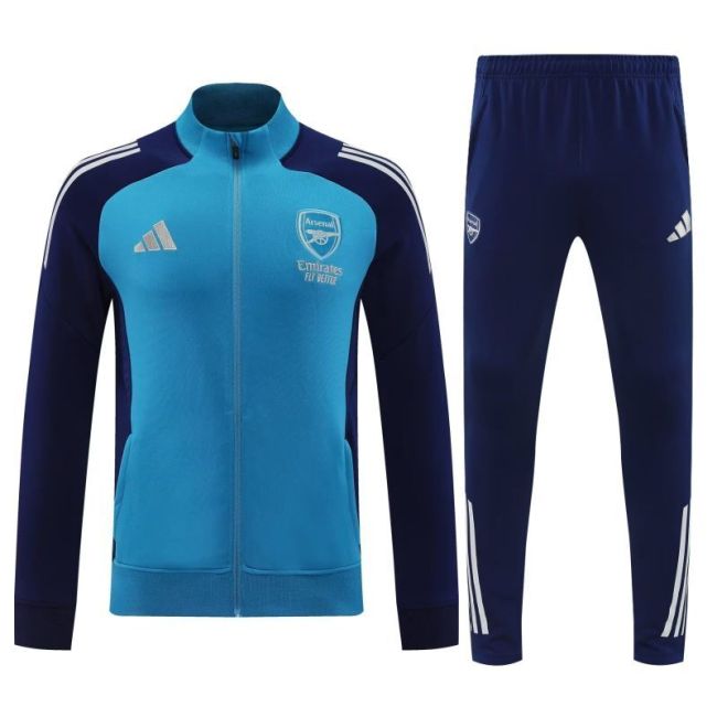 Adult 2025-2026 Arsenal Blue Soccer Jacket and Long Pants Football Tracksuit