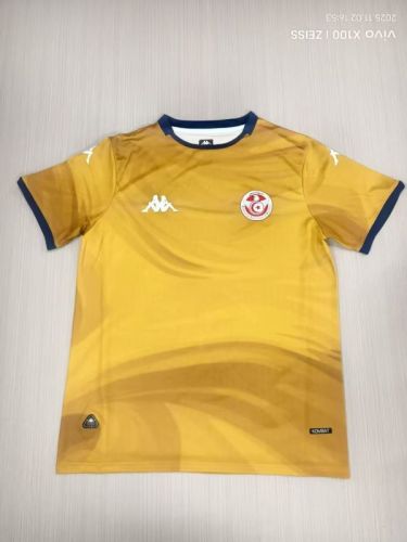 Fans Version 2025-2026 Tunisia Third Away Yellow Soccer Jersey Football Shirt