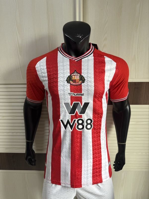 Player Version 2025-2026 Sunderland Home Soccer Jersey Football Shirt