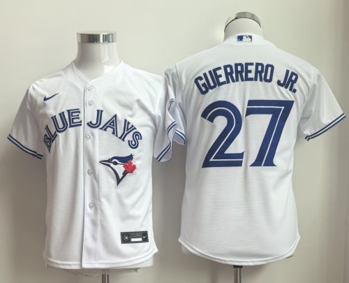 Youth/Kids Toronto Blue Jays Alternate GUERRERO JR. 27 White Baseball Jersey Child MLB Shirt
