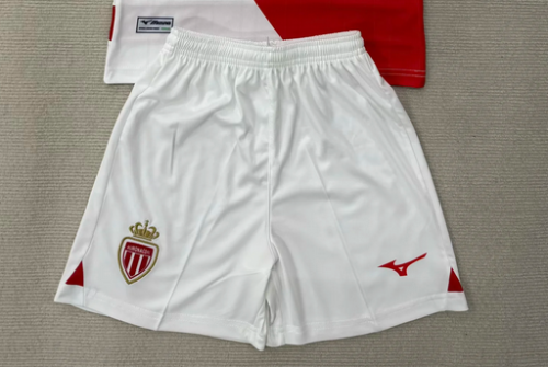 Fan Version 2025-2026 As Monaco Home Soccer Shorts Football Shorts