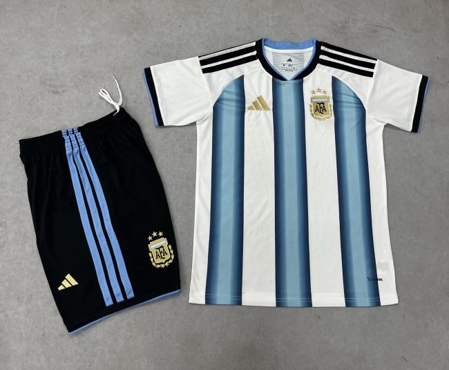Adult Uniform 2026 Argentina Home Soccer Jersey Shorts Men's Camisetas de Futbol Kit