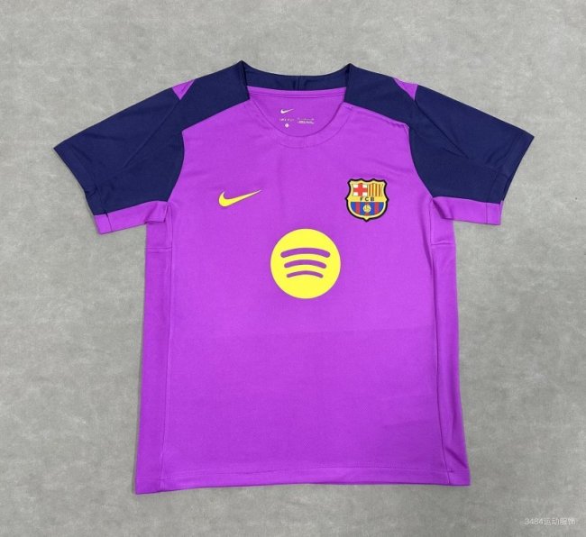 Barca Camisetas de Futbol Fans Version 2025-2026 Barcelona Purple Soccer Training Jersey