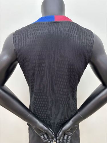 Barca Camisetas de Futbol Player Version 2025-2026 Barcelona Black Soccer Training Vest