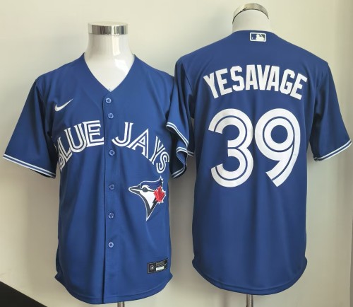 Toronto Blue Jays Alternate YESAVAGE 39 Blue Cool Base Jersey MLB Shirt