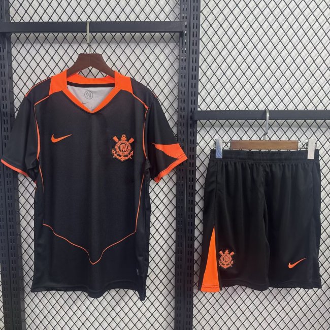 Adult Uniform 2025-2026 Corinthians Third Away Black Soccer Jersey Shorts Men's Camisetas de Futbol Kit