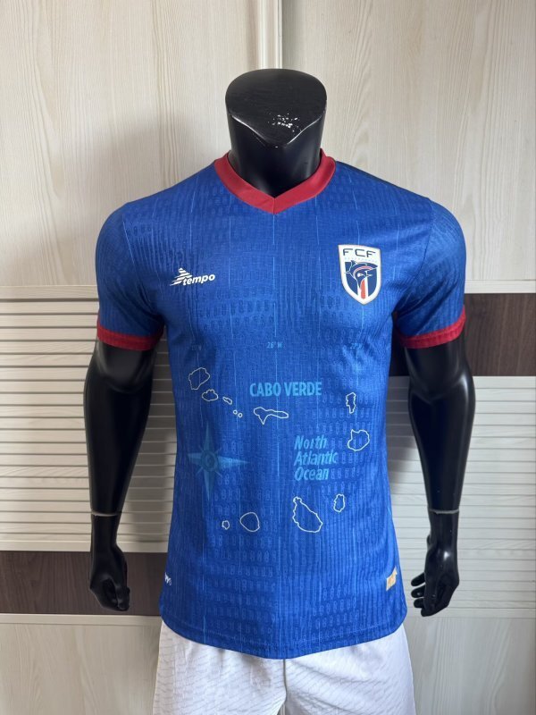 Player Version 2025-2026 Cape Verde Home Soccer Jersey Football Shirt